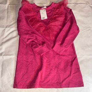 Cat & Jack Pink Ruffle Sleeve Dress